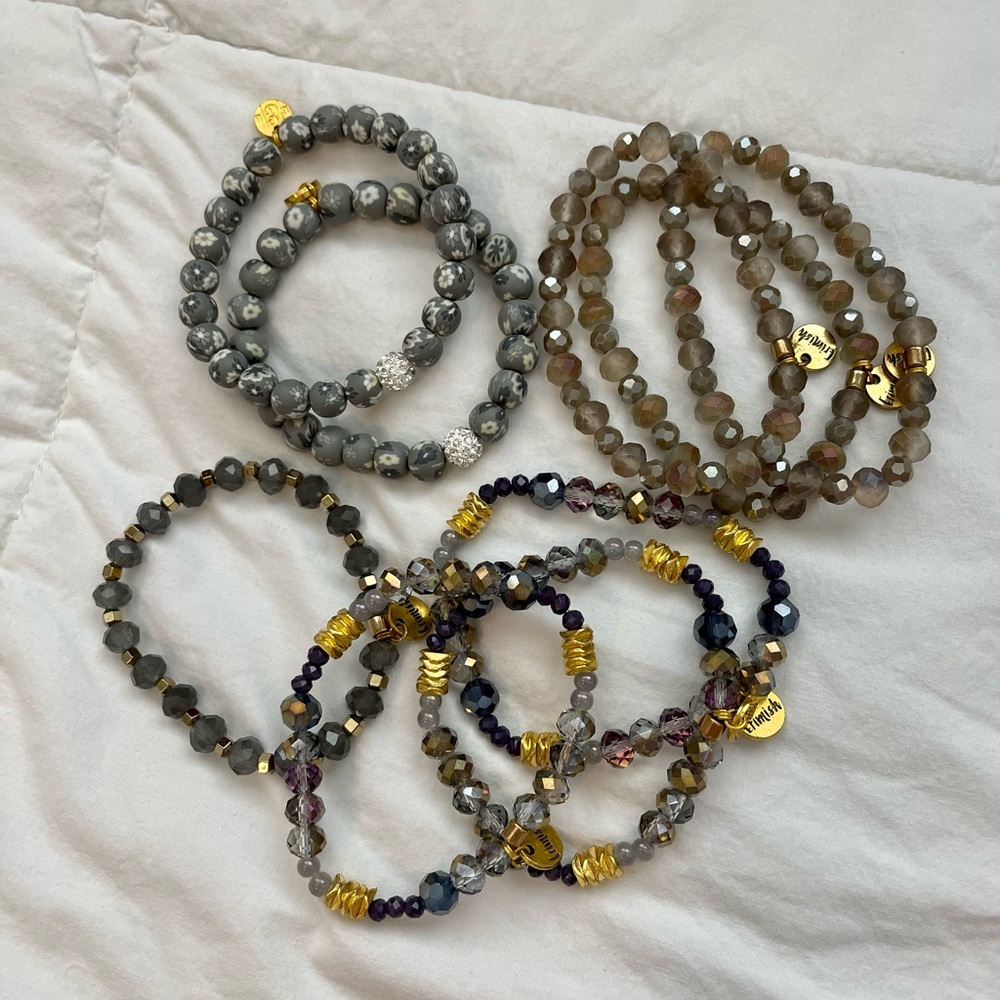 Grey/Silver Erimish Bracelet Stack - image 4